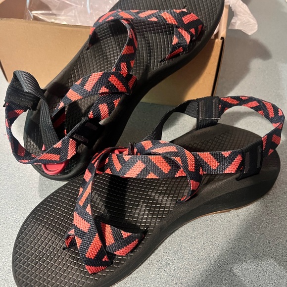 Black and Red Strappy Chacos - Picture 2 of 5